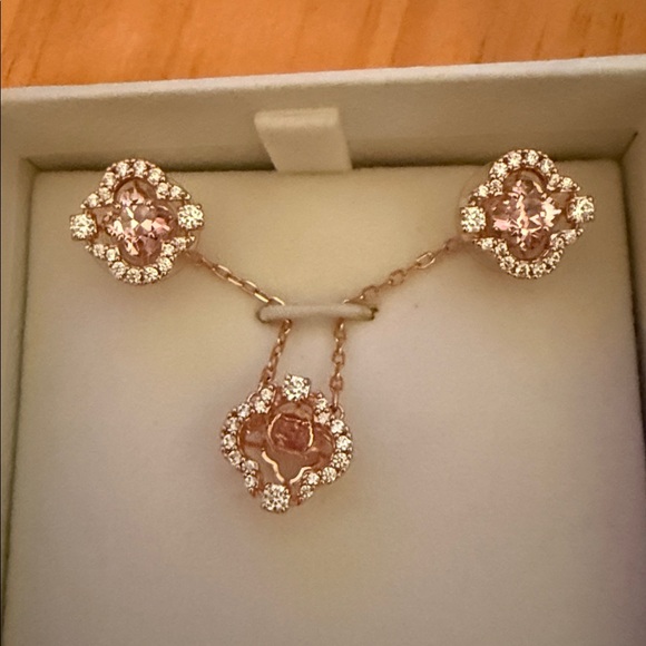 Swarovski Rose Gold Crystal Necklace - Picture 8 of 14